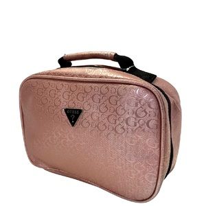 Guess Insulated Zippered Bag in Metallic Pink Blush